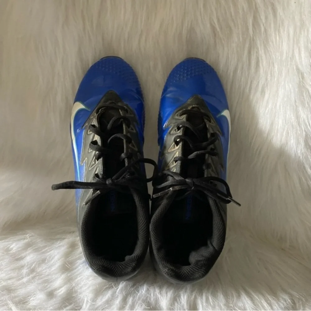 Nike Cleats Shoes‎ Mens Size 9.5 Blue-Black Lace Up Athletic Sports